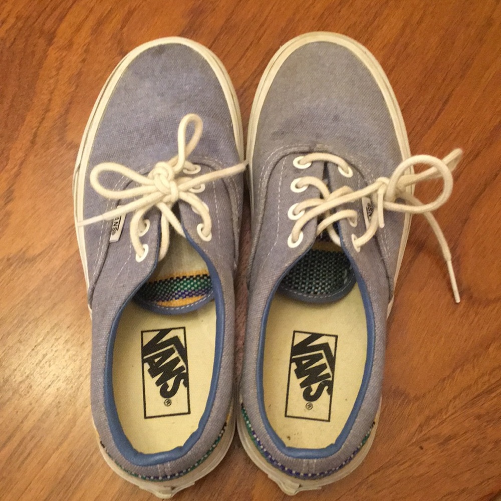 Vans , light denim lace ups